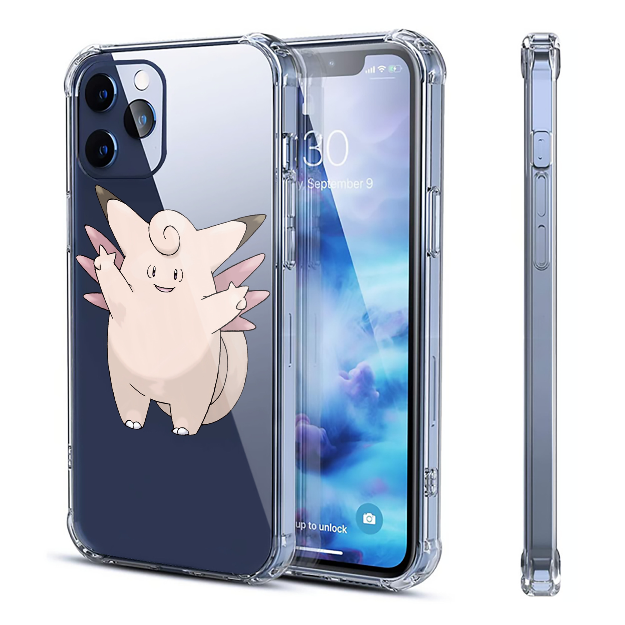（画像用） ポケットモンスター Pokémon 【iPhone 12シリーズ対応】透明スマホケース（クリアソフトケース）
